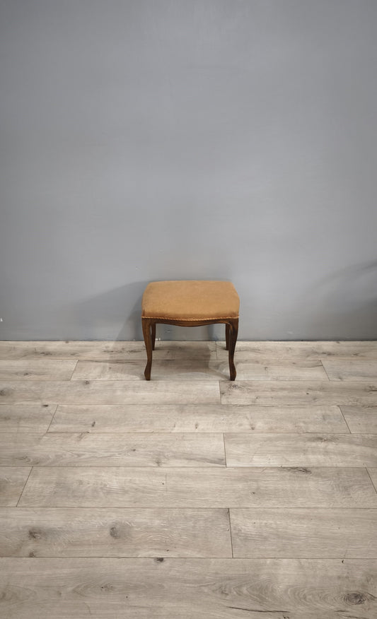 84220 Panchetto in legno e tessuto rosa