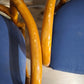84226 Set n 6 sedie in bambù con seduta blu