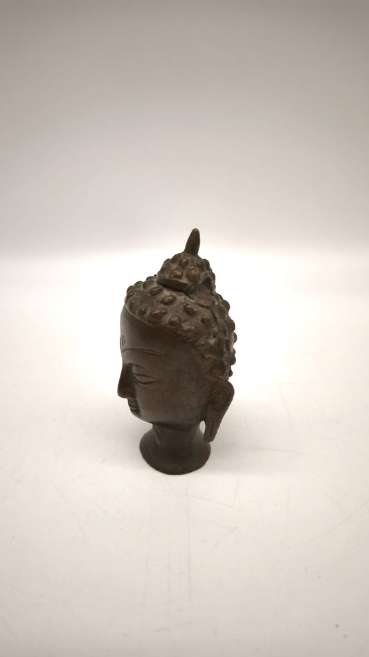84250 Testa di Buddha in bronzo