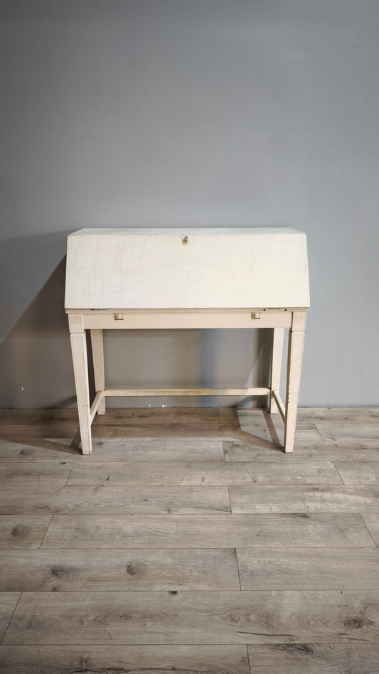 84621 Secretaire bianco in legno