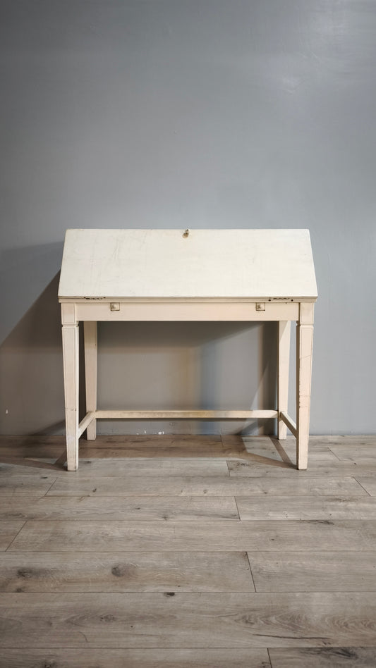 84621 Secretaire bianco in legno