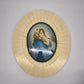84148 Quadro ovale vintage Madonna con bambino