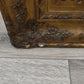 84741 Quadro dipinto con fiori e cornice in legno dorato lavorato