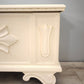 84848 Cassapanca in legno dipinta bianca