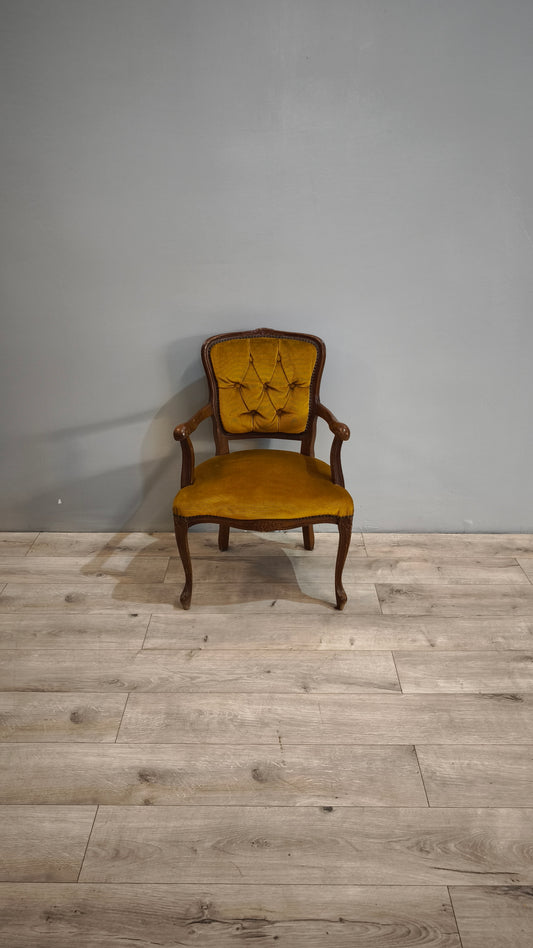 84906 Poltrona in legno e tessuto