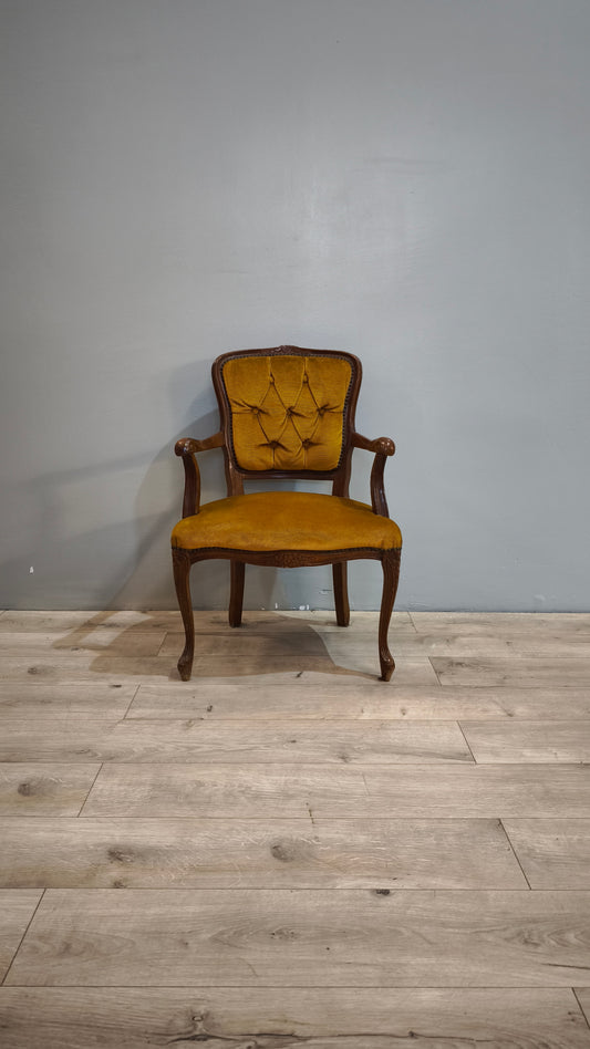 84906 Poltrona in legno e tessuto