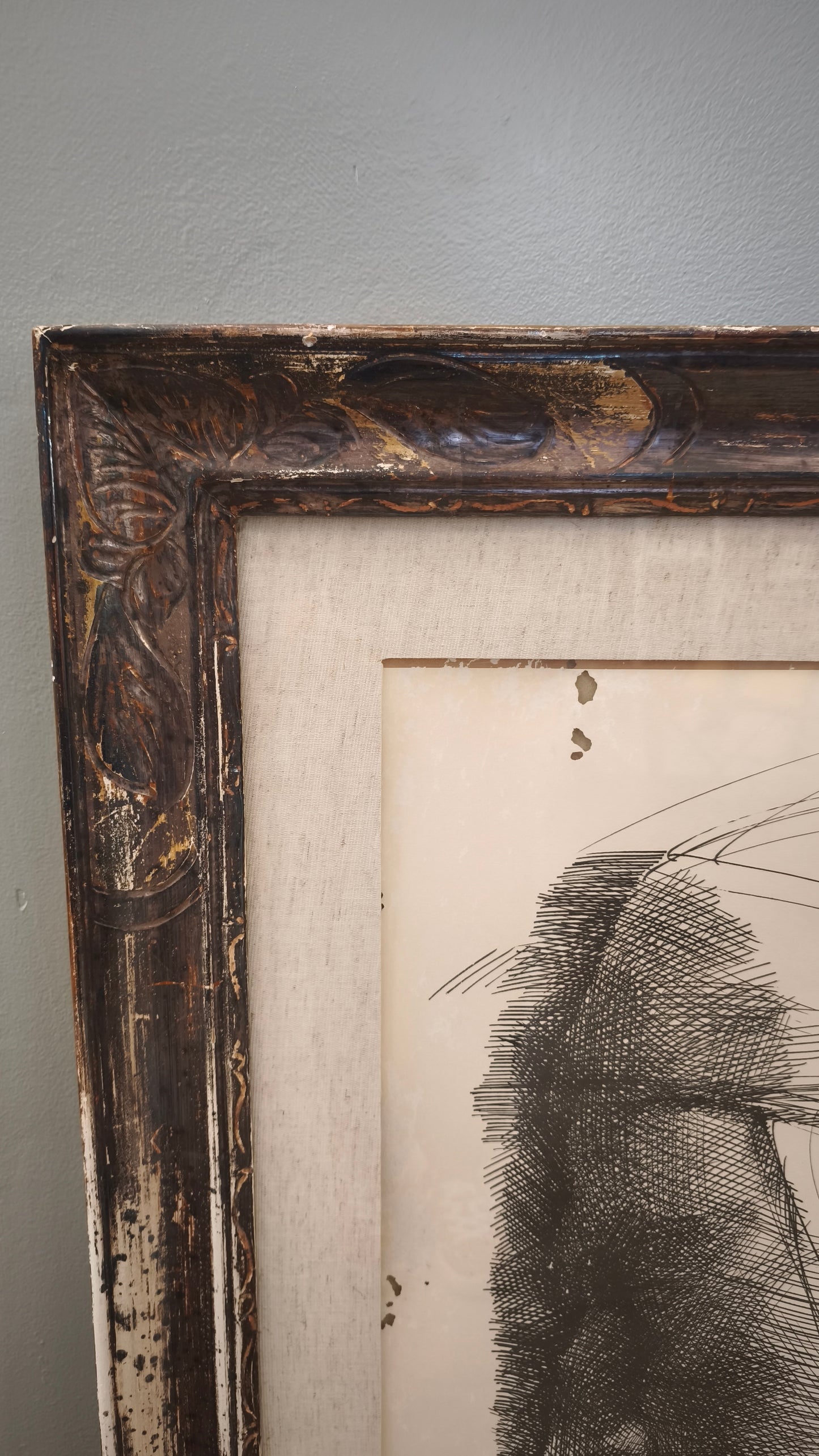 85047 Quadro Litografia Emilio Greco, 'Ritratto Dante'