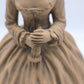 85230 Dama in ceramica su base in legno firmata Tornati