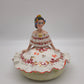 85231 Scatola in ceramica con statuina dama (rossa), G. Girardi, anni '50