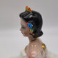 85231 Scatola in ceramica con statuina dama (rossa), G. Girardi, anni '50