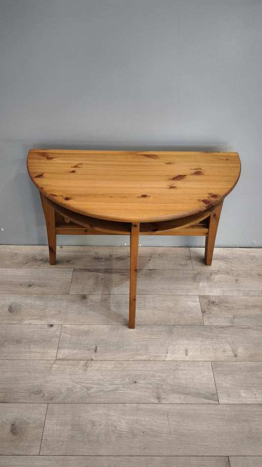 85227 Tavolo consolle a mezzaluna con prolunga pieghevole