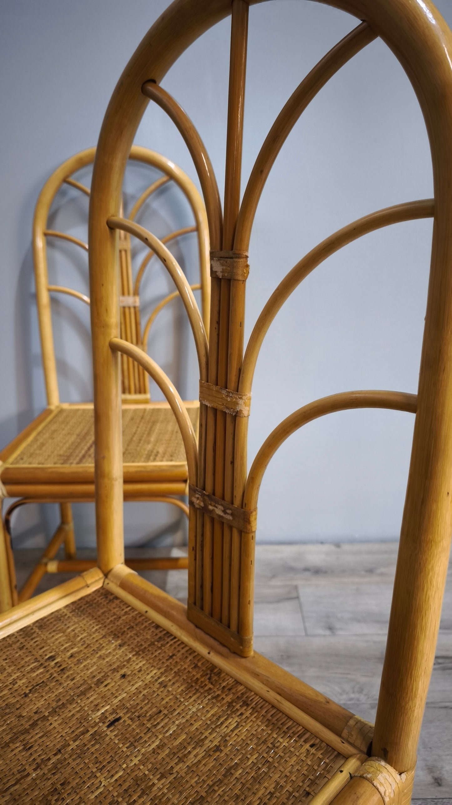 85480 Set n 4 sedie in bambù