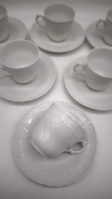 85516 Servizio da caffè per 6 persone vecchio Ginori manifattura di doccia