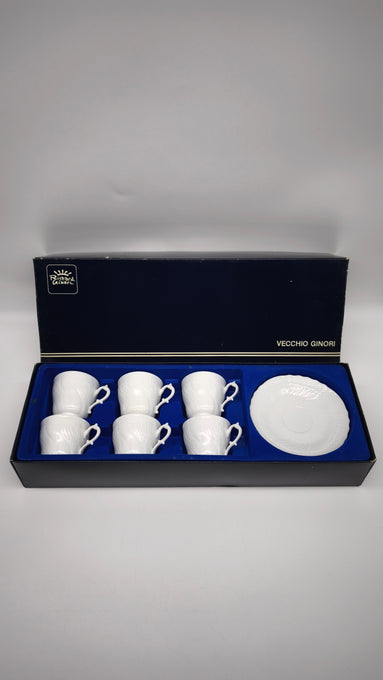 85516 Servizio da caffè per 6 persone vecchio Ginori manifattura di doccia