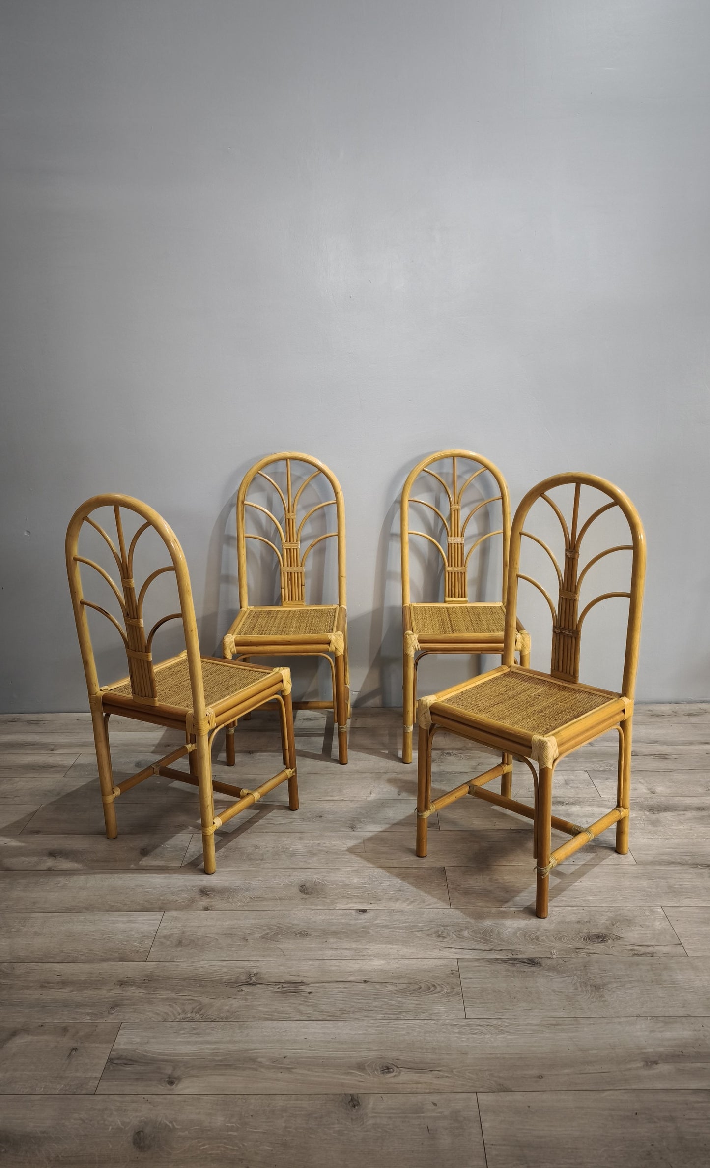 85480 Set n 4 sedie in bambù