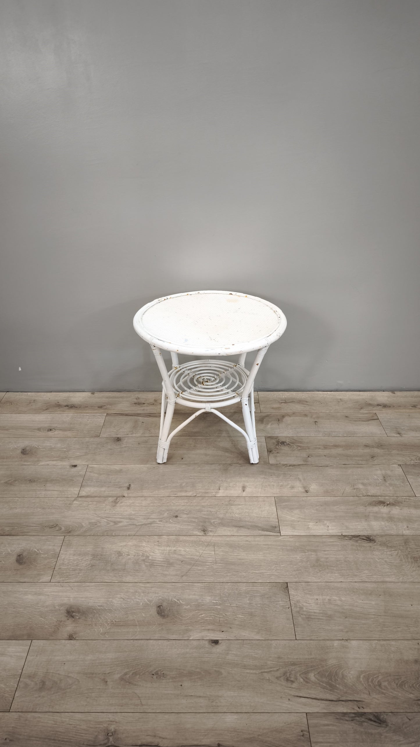 85591 Tavolino da salotto in bambù bianco