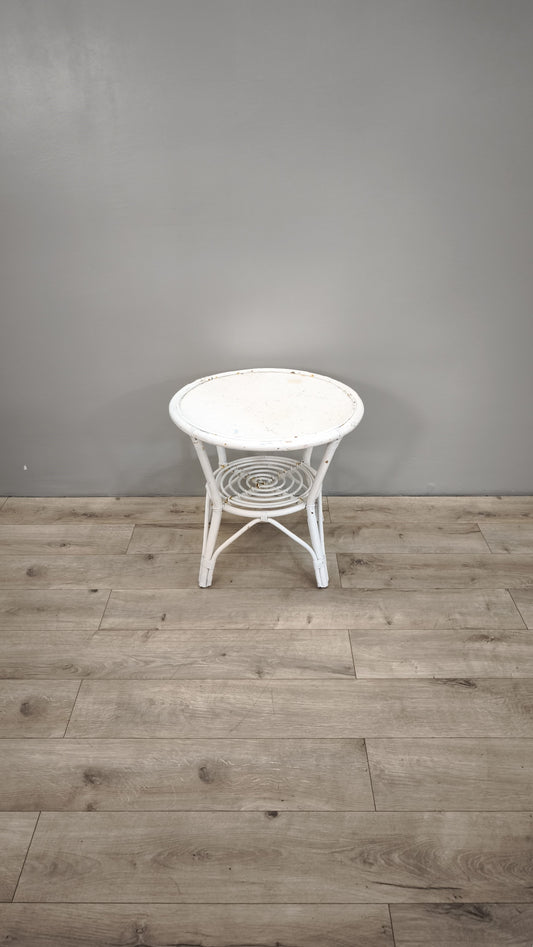 85591 Tavolino da salotto in bambù bianco