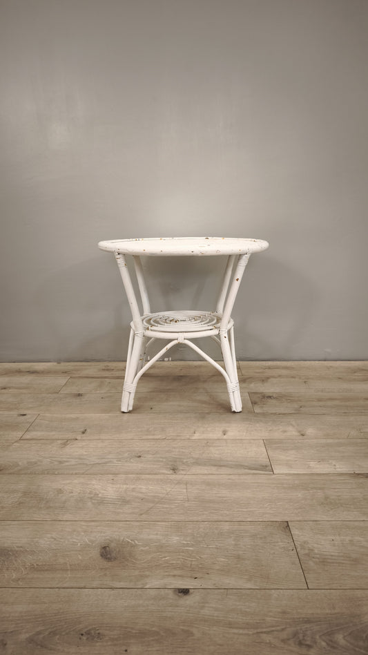 85591 Tavolino da salotto in bambù bianco