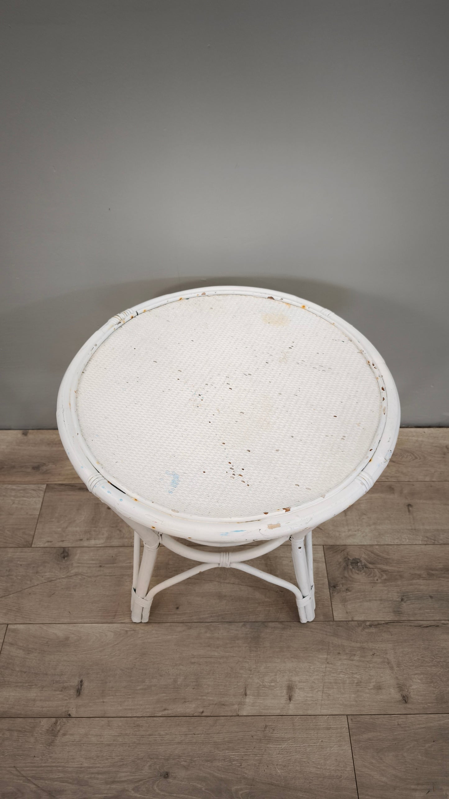 85591 Tavolino da salotto in bambù bianco