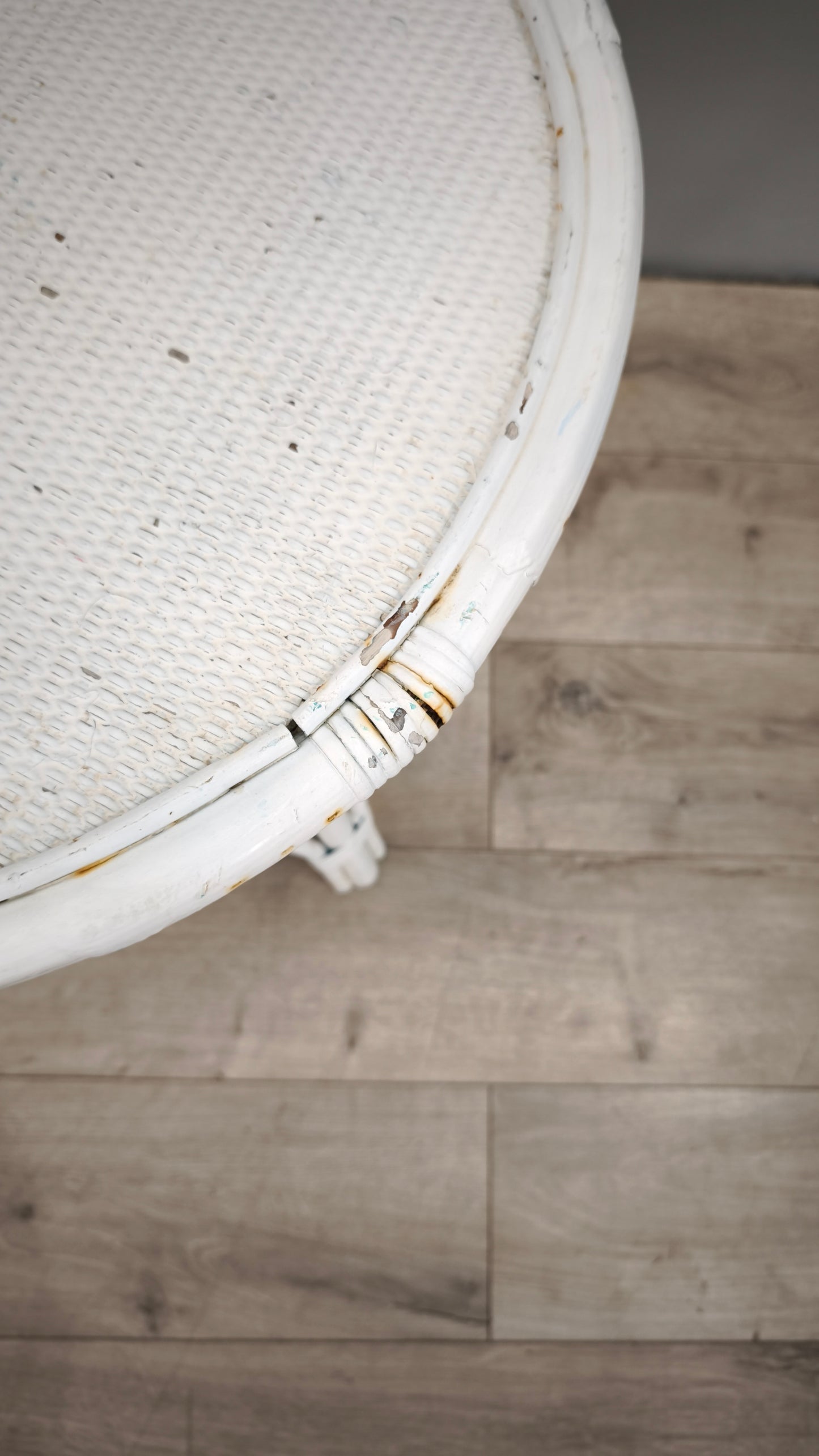 85591 Tavolino da salotto in bambù bianco