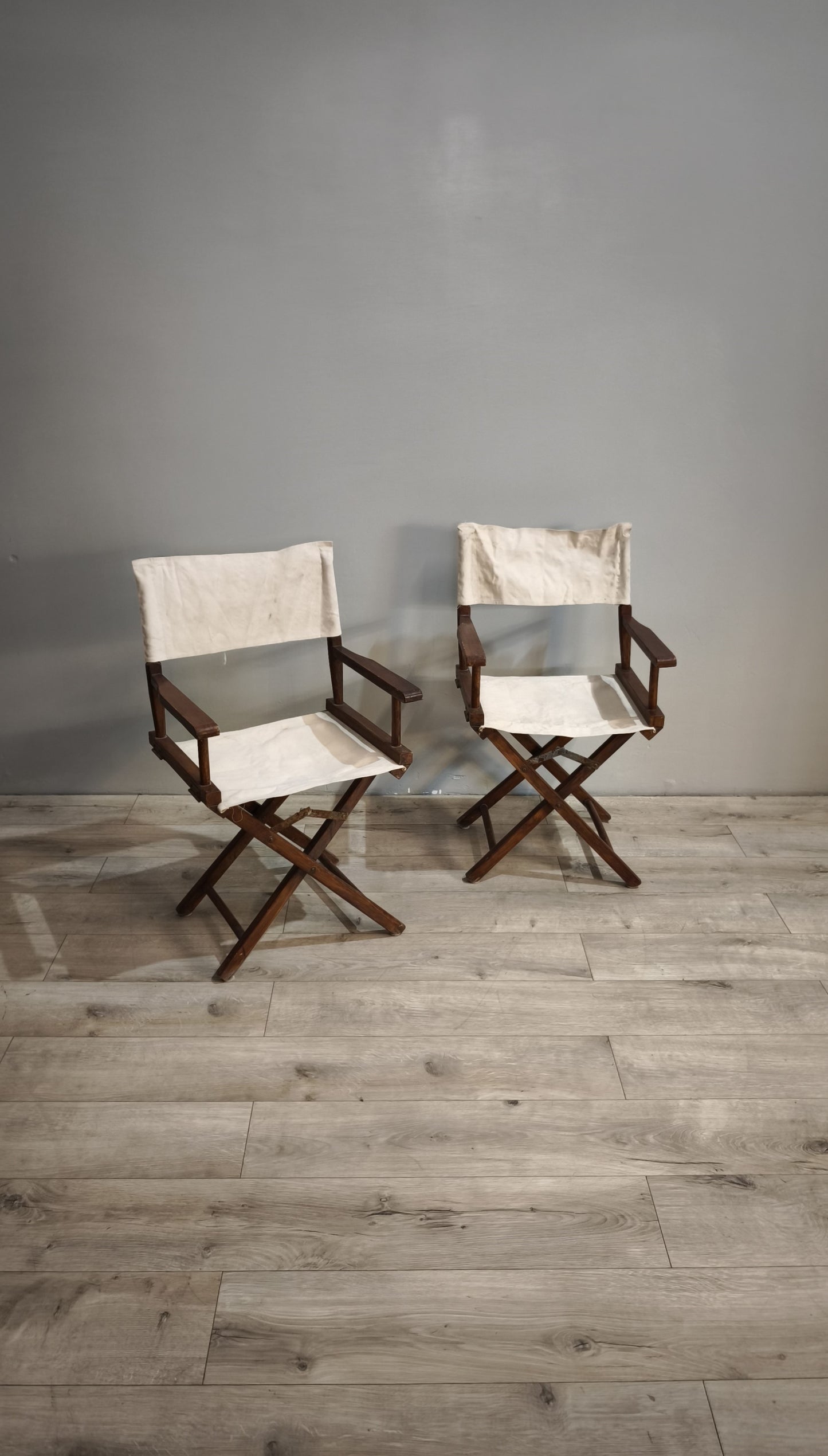 85678 Sedia pieghevole da regista in legno e tessuto