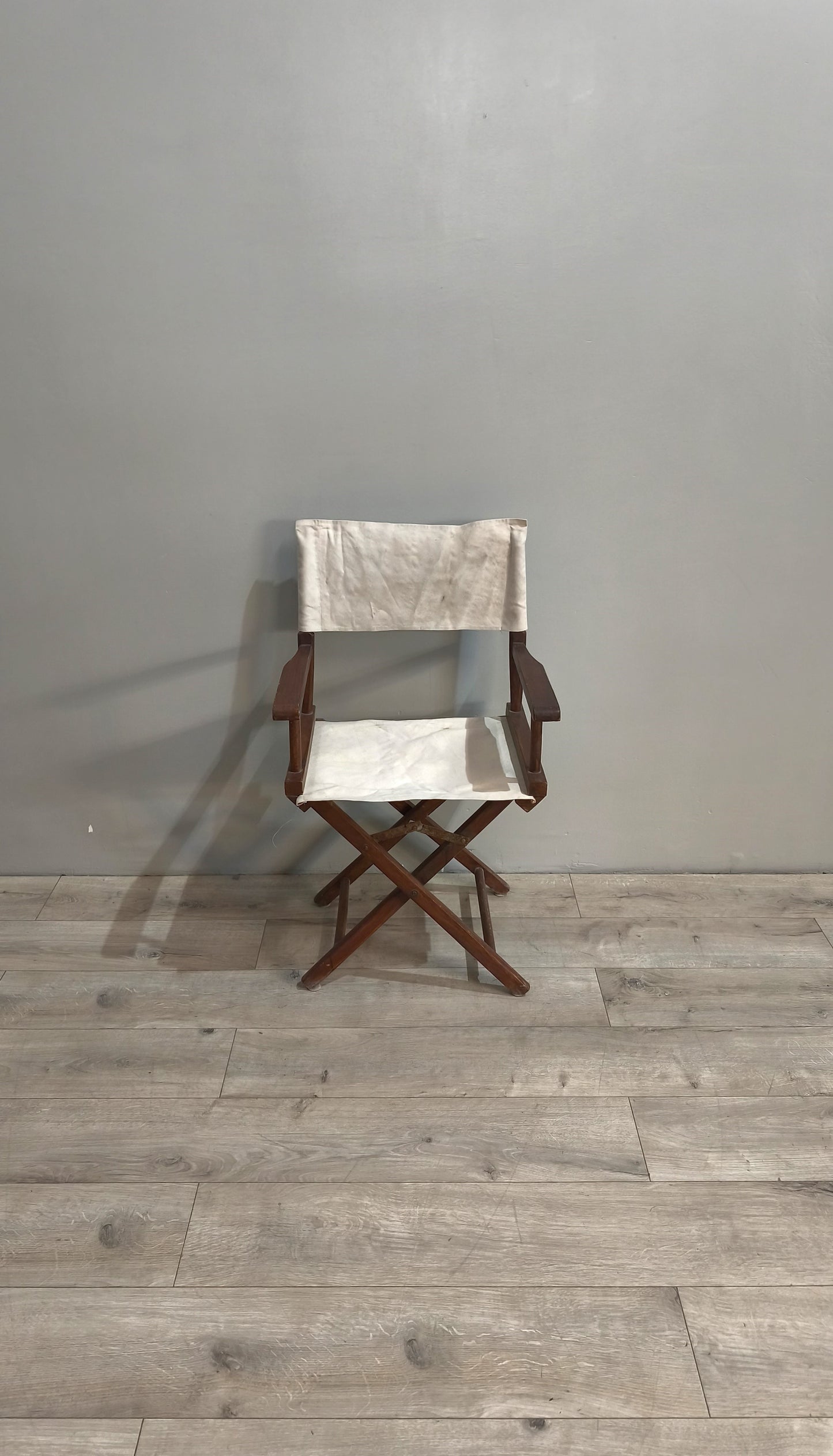 85678 Sedia pieghevole da regista in legno e tessuto