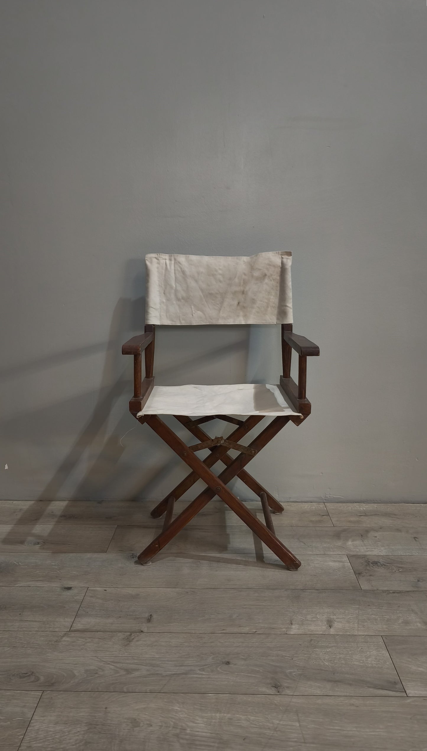 85678 Sedia pieghevole da regista in legno e tessuto