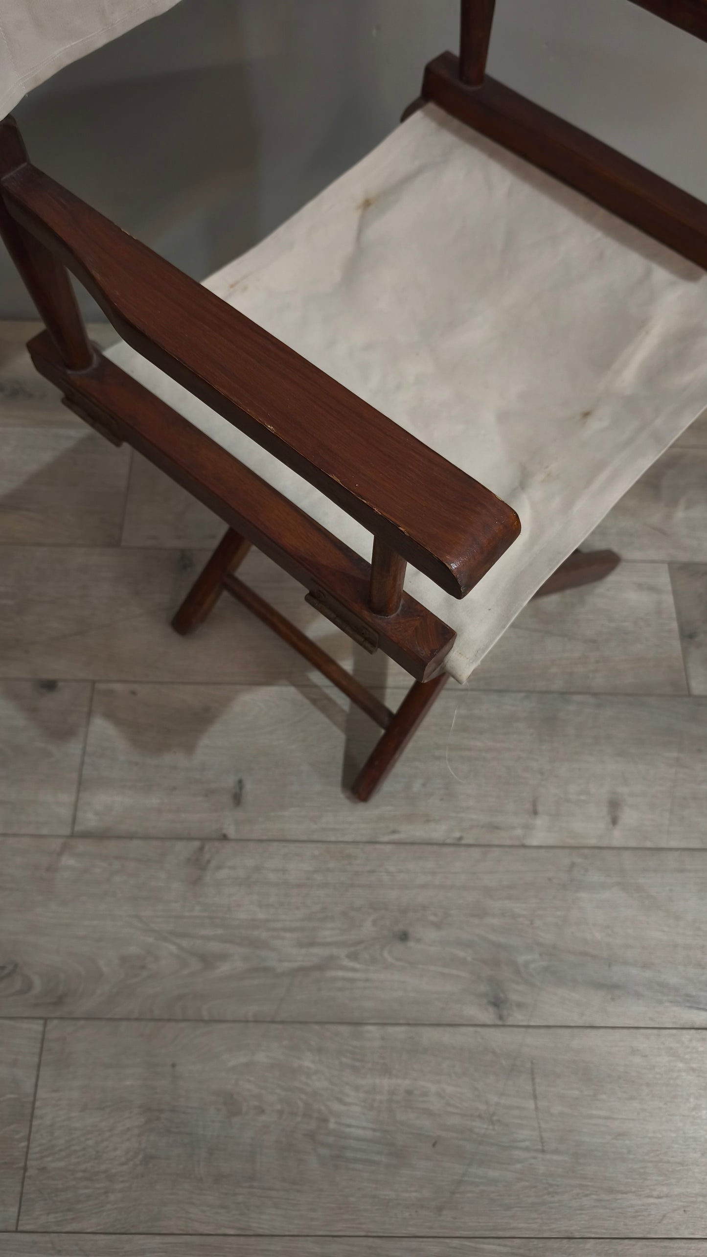 85678 Sedia pieghevole da regista in legno e tessuto