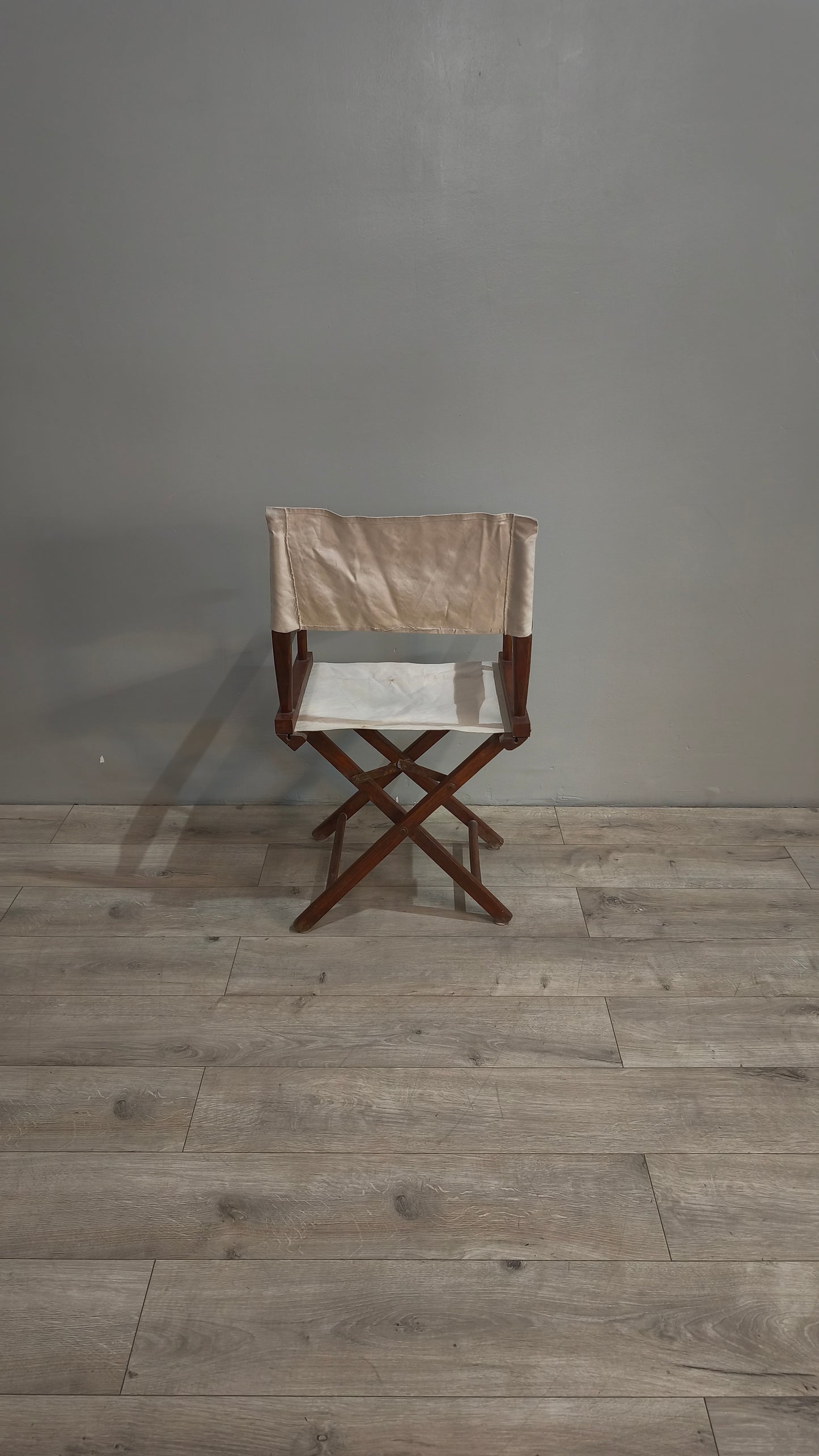 85678 Sedia pieghevole da regista in legno e tessuto