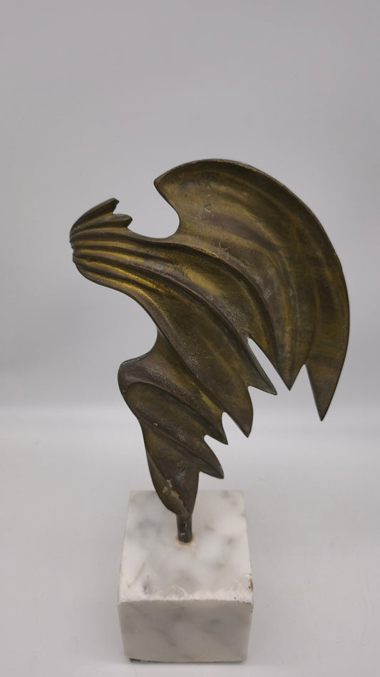 85689 Scultura in bronzo con base in marmo Remo Brindisi