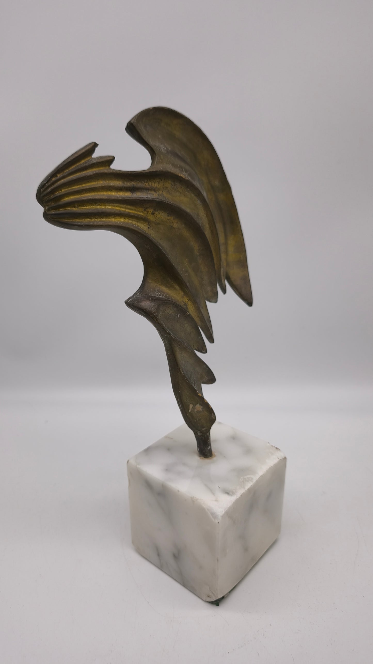85689 Scultura in bronzo con base in marmo Remo Brindisi