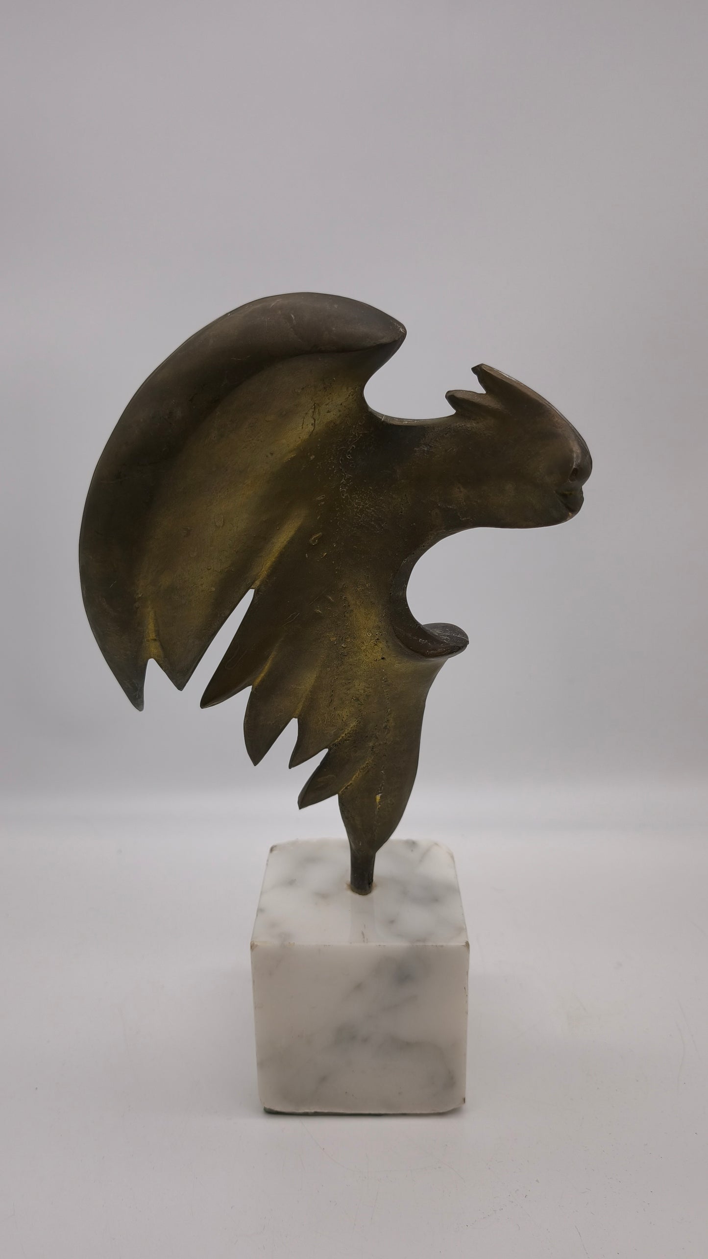 85689 Scultura in bronzo con base in marmo Remo Brindisi
