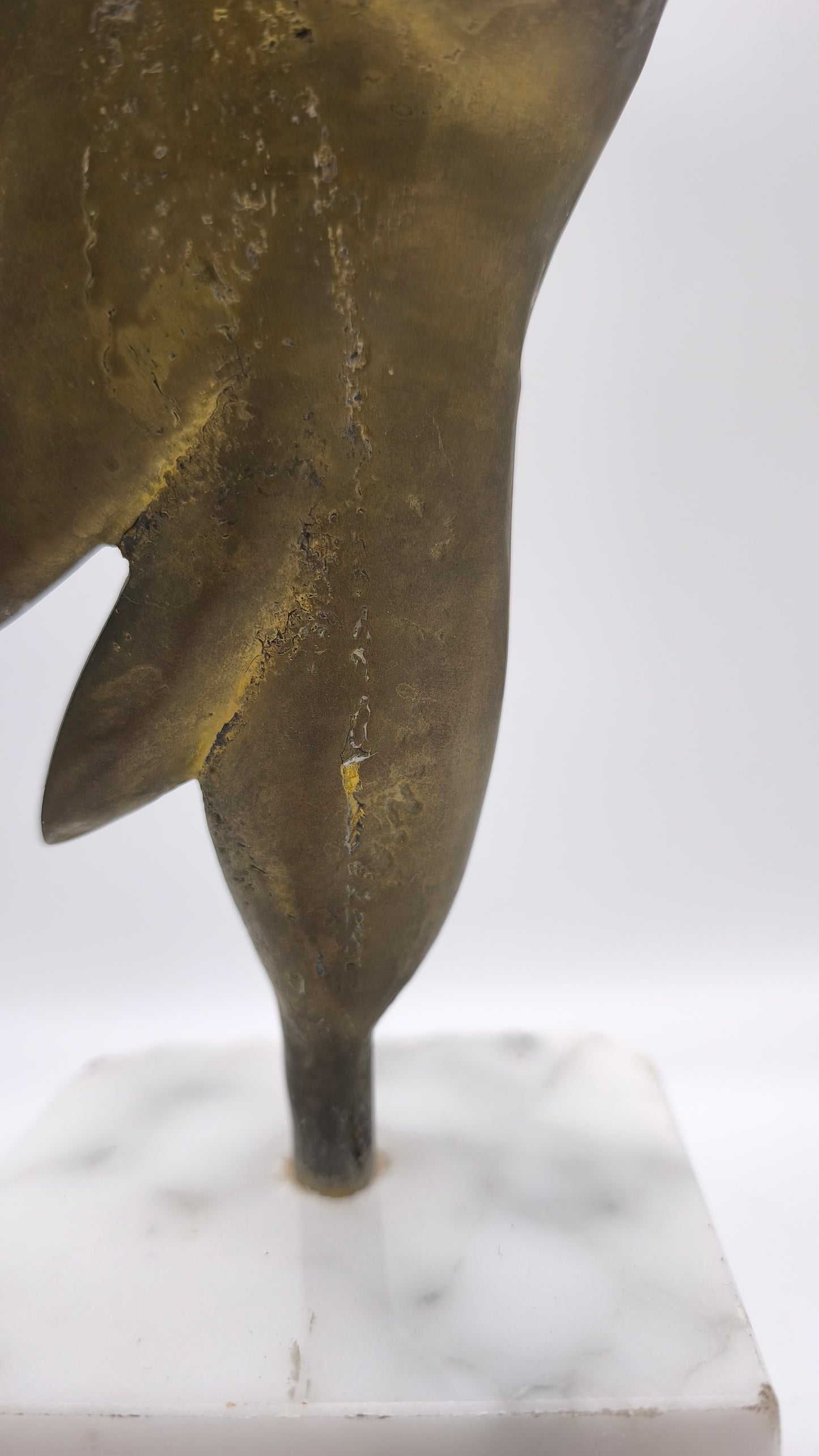 85689 Scultura in bronzo con base in marmo Remo Brindisi