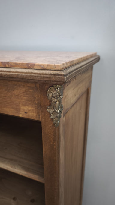 86143 Mobile in legno con piano in marmo e ripiani