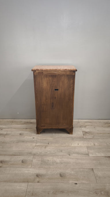 86143 Mobile in legno con piano in marmo e ripiani