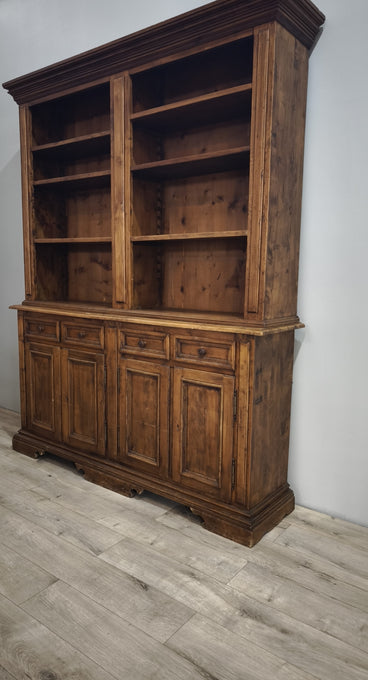 86273 Credenza quattro sportelli in legno con libreria