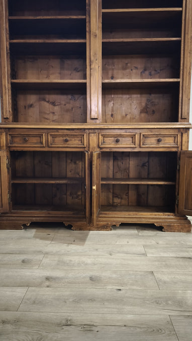 86273 Credenza quattro sportelli in legno con libreria