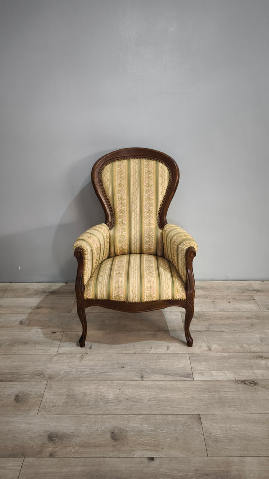 86249 Poltroncina in legno e tessuto