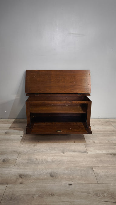 86276 Cassapanca in legno con apertura anche frontale