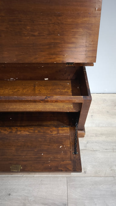 86276 Cassapanca in legno con apertura anche frontale