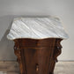 86247 Comodino in legno con piano in marmo grigio