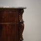 86247 Comodino in legno con piano in marmo grigio