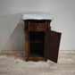 86247 Comodino in legno con piano in marmo grigio
