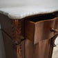 86247 Comodino in legno con piano in marmo grigio