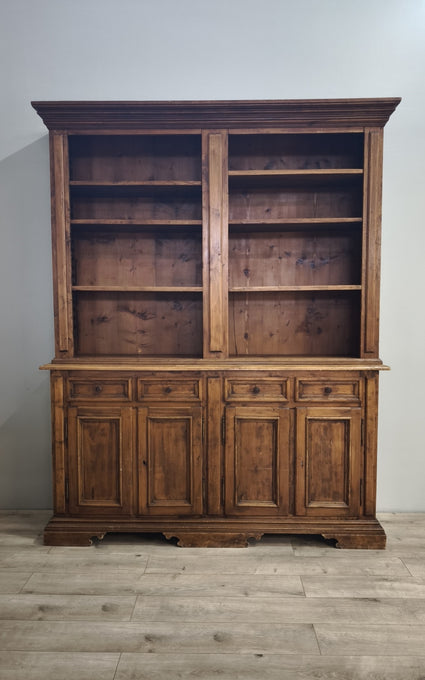 86273 Credenza quattro sportelli in legno con libreria