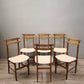 86690 Set n 6 sedie in stile nordico con seduta bianca
