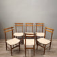 86690 Set n 6 sedie in stile nordico con seduta bianca