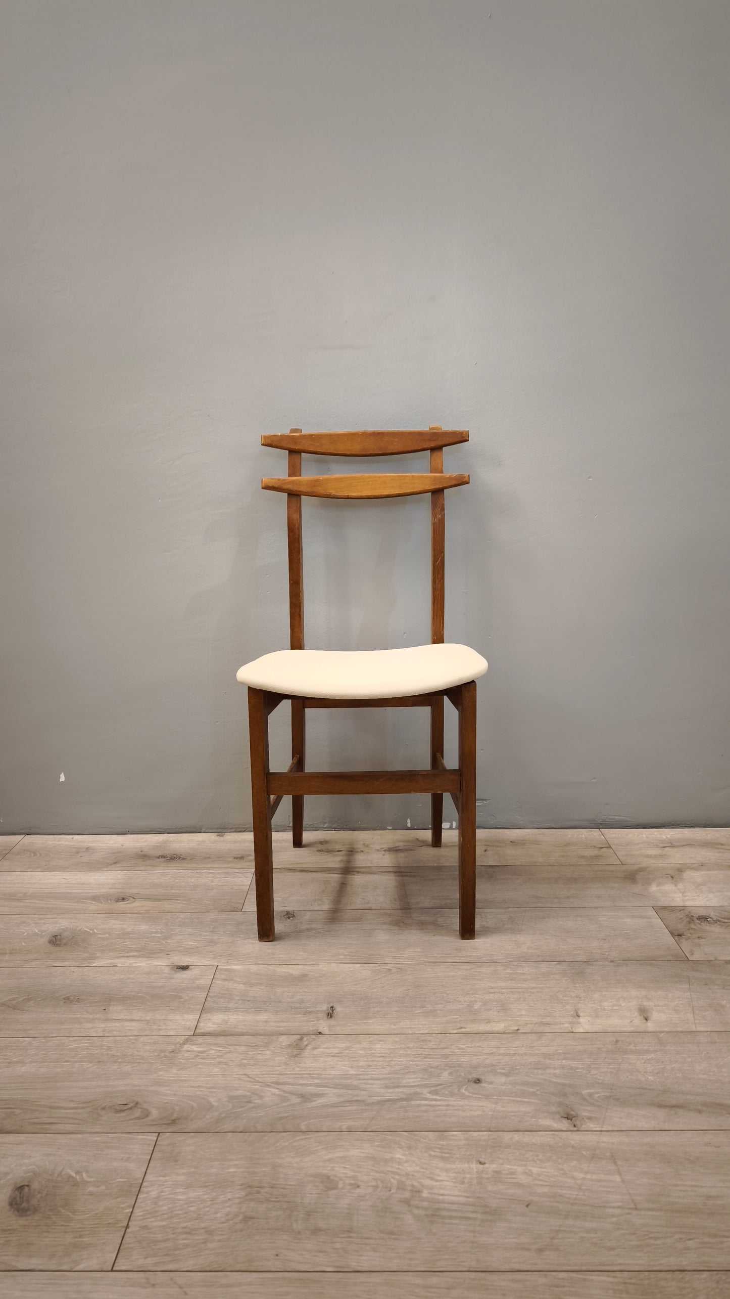 86690 Set n 6 sedie in stile nordico con seduta bianca