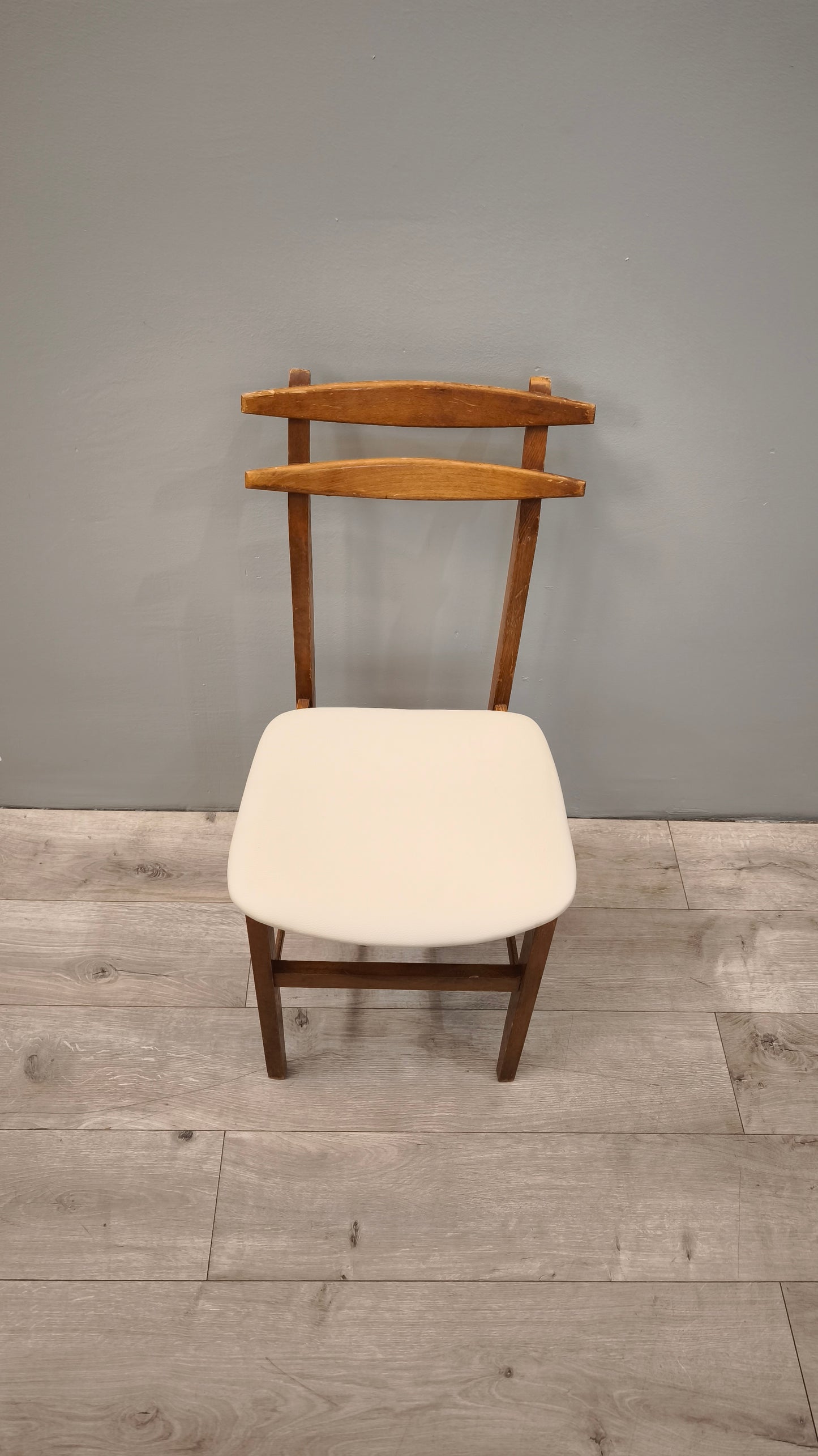 86690 Set n 6 sedie in stile nordico con seduta bianca
