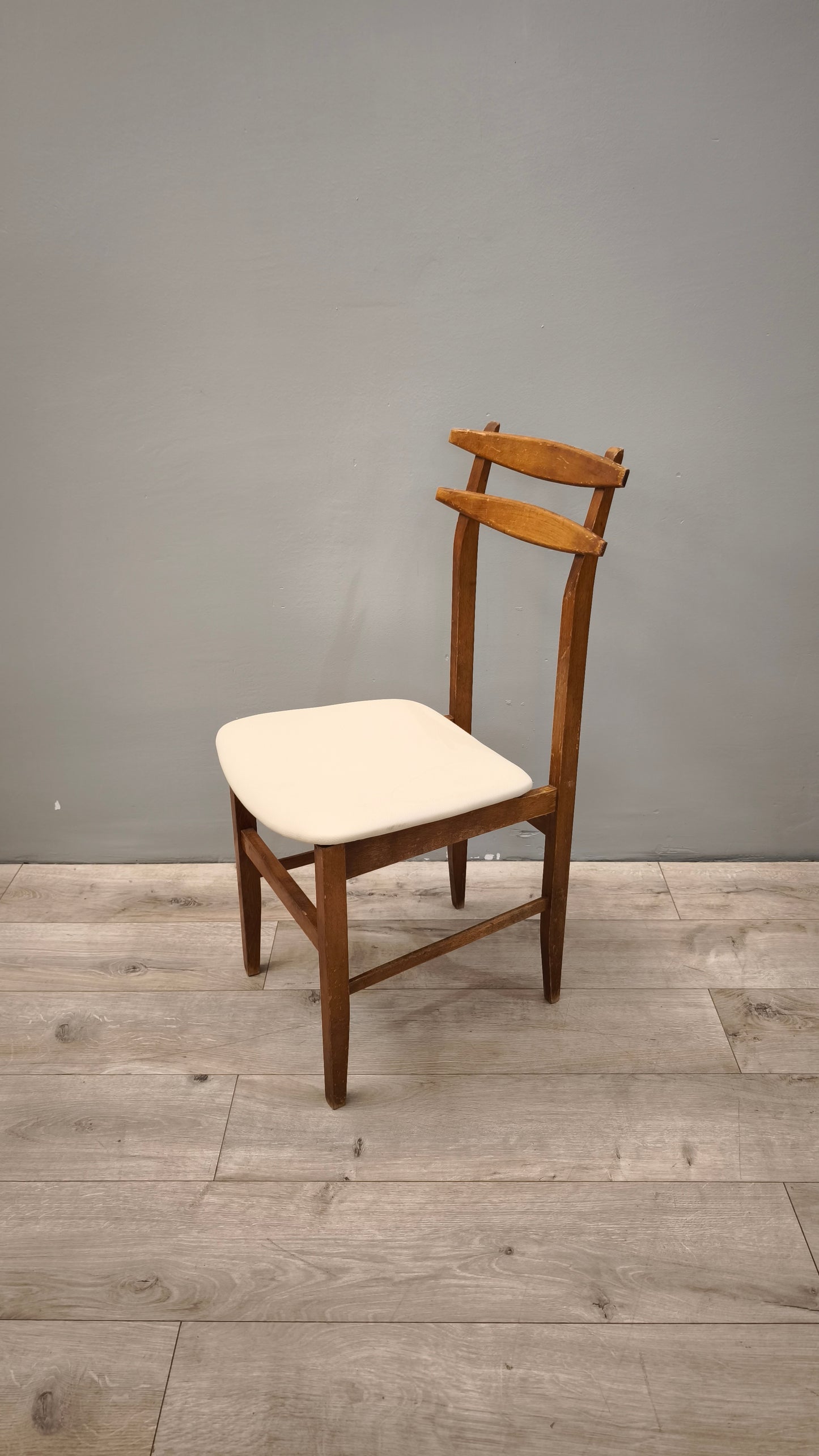 86690 Set n 6 sedie in stile nordico con seduta bianca